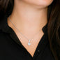 Happy Birthday Mom-14K white gold Pendant