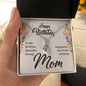 Happy Birthday Mom-14K white gold Pendant