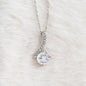 Happy Birthday Mom-14K white gold Pendant