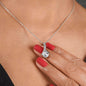 Happy Birthday Mom-14K white gold Pendant