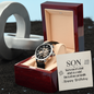 Happy Birthday to My Son- Men's Openwork Watch