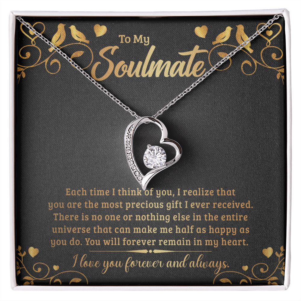To My Soulmate Forever Love Necklace