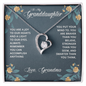 To My Granddaughter Heart Pendent