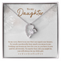 To My Daughter 14K Forever Heart Pendant