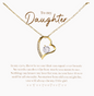 To My Daughter 14K Forever Heart Pendant