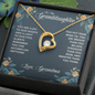 To My Granddaughter Heart Pendent