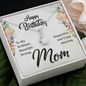 Happy Birthday Mom-14K white gold Pendant