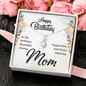 Happy Birthday Mom-14K white gold Pendant