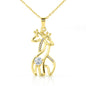 To My Daughter-Graceful Love Giraffe Necklace