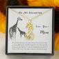 To My Daughter-Graceful Love Giraffe Necklace
