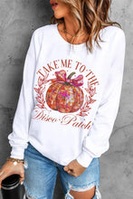 Load image into Gallery viewer, Graphic Round Neck Long Sleeve Sweatshirt
