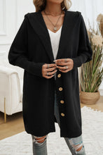 Load image into Gallery viewer, Button Up Long Sleeve Hooded Cardigan
