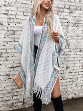 Load image into Gallery viewer, Fringe Half Sleeve Hooded Poncho
