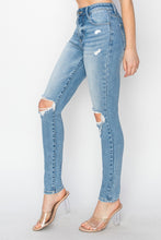 Load image into Gallery viewer, Risen Full Size High Rise Knee Distressed Skinny Jeans
