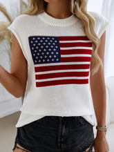 Load image into Gallery viewer, Devine US Flag Round Neck Sweater Vest
