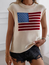 Load image into Gallery viewer, Devine US Flag Round Neck Sweater Vest
