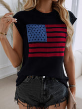 Load image into Gallery viewer, Devine US Flag Round Neck Sweater Vest
