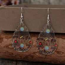 Load image into Gallery viewer, Acrylic Letter Teardrop Shape Earrings
