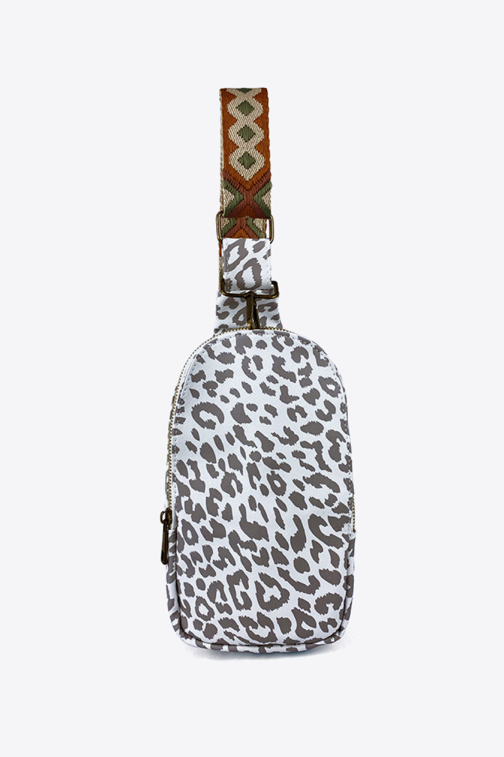 Printed  Leather Sling Bag