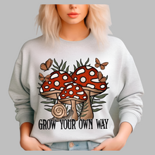 Load image into Gallery viewer, Butterfly Mushroom Grow Your Own Way Sweatshirt
