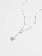 Load image into Gallery viewer, 925 Sterling Silver Inlaid Zircon Heart Necklace
