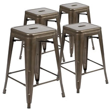 Load image into Gallery viewer, 4 Pack 24&quot; High Metal Indoor Counter Stool
