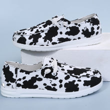 Load image into Gallery viewer, Cow Print or Leporad print Shoes New Canvas Sneakers for Women
