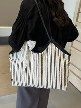 Load image into Gallery viewer, Striped Canvas Tote Bag
