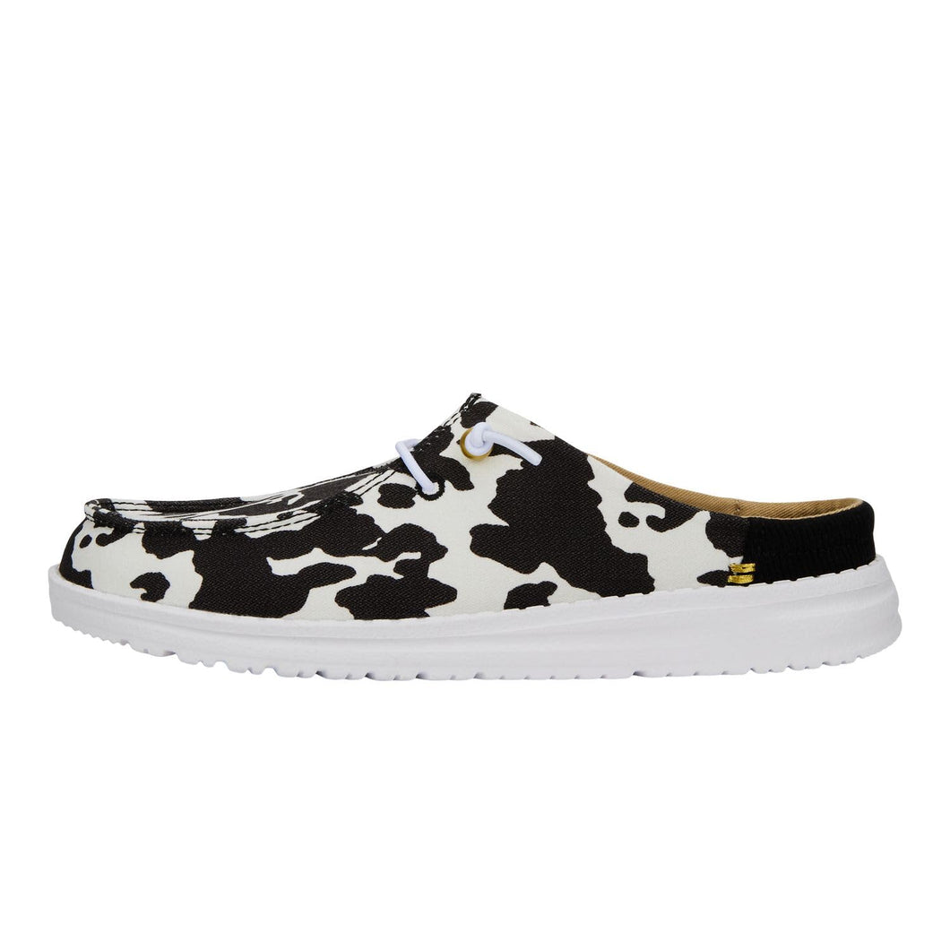 Wendy Slip Classic White/Black Cow Print