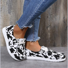 Load image into Gallery viewer, Cow Print or Leporad print Shoes New Canvas Sneakers for Women
