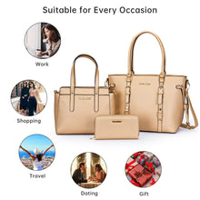 Load image into Gallery viewer, Montana West 3pcs Purses and Handbags for Women Top-handle Large Tote Bag Trendy Crossbody Cell Phone Purse with Coin Wallet
