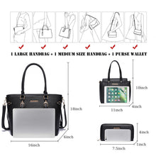 Load image into Gallery viewer, Montana West 3pcs Purses and Handbags for Women Top-handle Large Tote Bag Trendy Crossbody Cell Phone Purse with Coin Wallet
