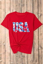 Load image into Gallery viewer, USA Round Neck Short Sleeve T-Shirt
