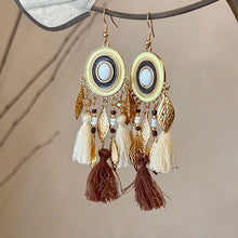 Load image into Gallery viewer, Alloy Rice Bead Dangle Earrings.
