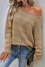 Load image into Gallery viewer, Boat Neck Dropped Shoulder Sweater
