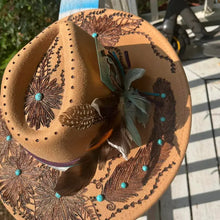 Load image into Gallery viewer, Cowgirl Glitter Burnt Rancher Hat
