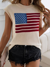 Load image into Gallery viewer, Devine US Flag Round Neck Sweater Vest
