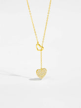 Load image into Gallery viewer, 925 Sterling Silver Inlaid Zircon Heart Necklace
