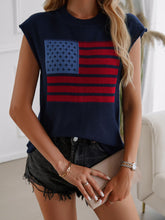 Load image into Gallery viewer, Devine US Flag Round Neck Sweater Vest
