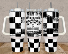 Load image into Gallery viewer, Weekends Are For Racing 40oz Tumbler
