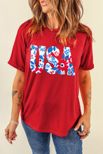 Load image into Gallery viewer, USA Round Neck Short Sleeve T-Shirt
