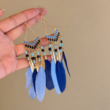 Load image into Gallery viewer, Alloy Rice Bead Dangle Earrings.
