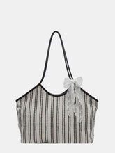 Load image into Gallery viewer, Striped Canvas Tote Bag
