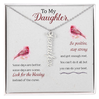 To My Daughter custom name Necklace