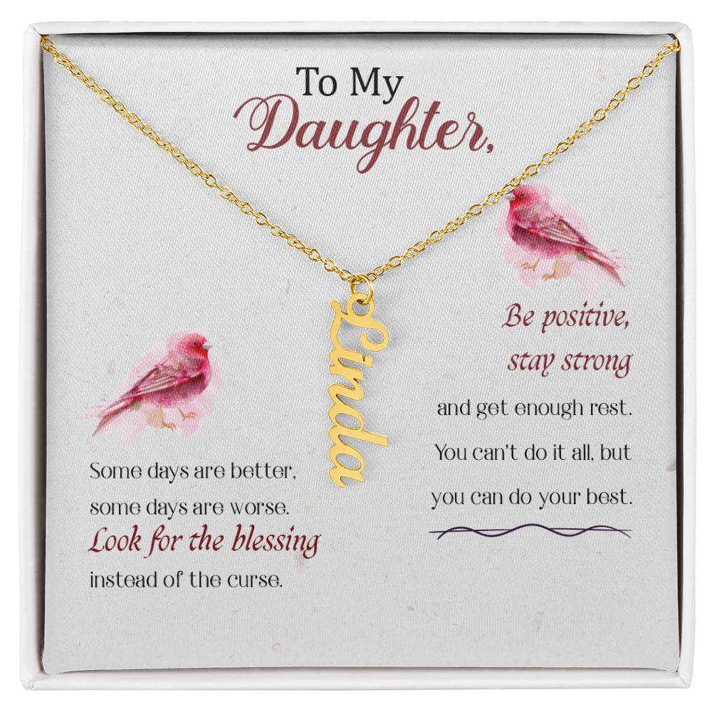 To My Daughter custom name Necklace