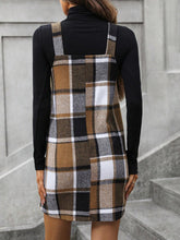 Load image into Gallery viewer, Plaid V-Neck Wide Strap Dress
