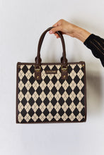 Load image into Gallery viewer, David Jones Argyle Pattern PU Leather Handbag
