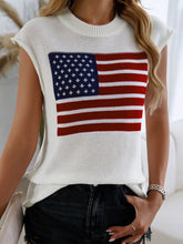 Load image into Gallery viewer, Devine US Flag Round Neck Sweater Vest
