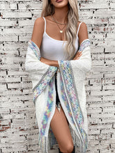 Load image into Gallery viewer, Fringe Half Sleeve Hooded Poncho
