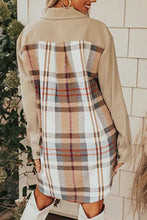 Load image into Gallery viewer, Pocketed Plaid Long Sleeve Mini Dress
